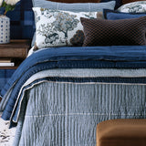 Bianca Lorenne Quadrato King Bedspread - Blue