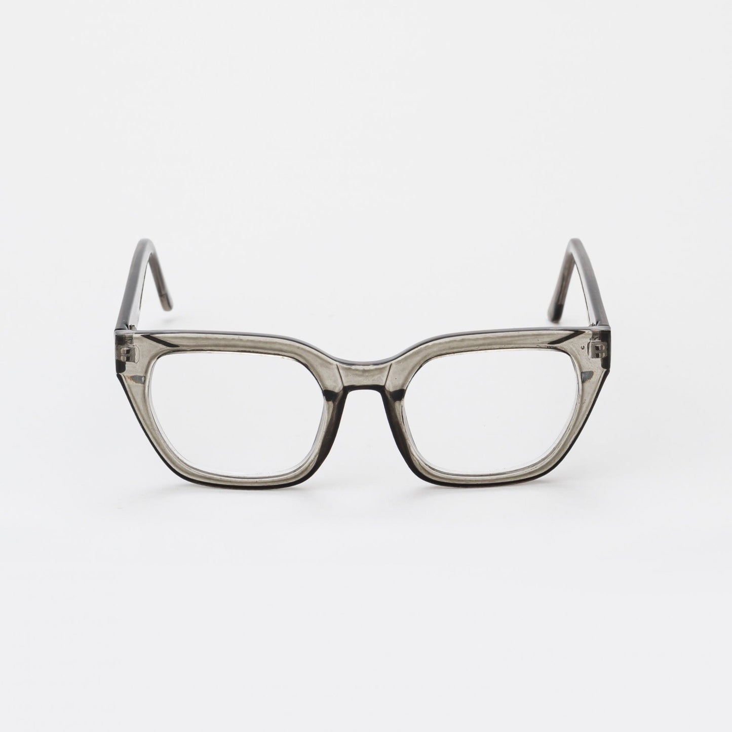 Renata Transparent Grey Reader Glasses +2.50