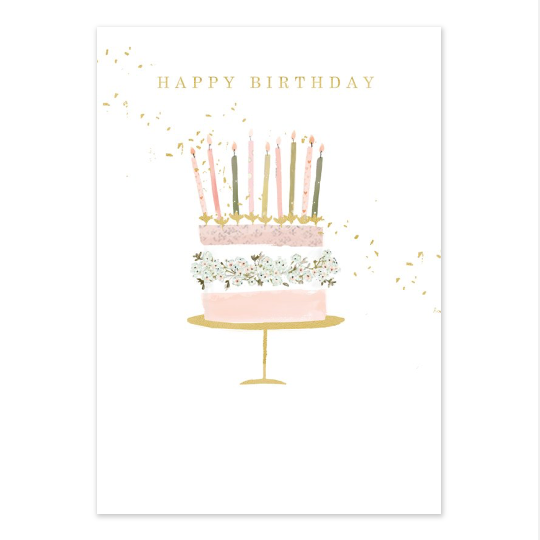 Happy Birthday Cake Greeting Card