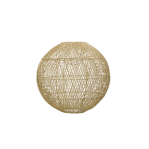 Round Palm Leaf Lampshade - Natural
