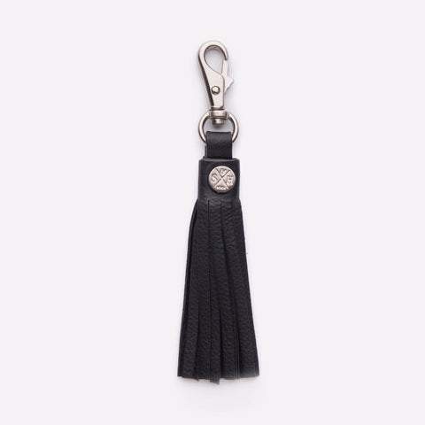 Stitch & Hide Leather Bag / Key Tassel - Black