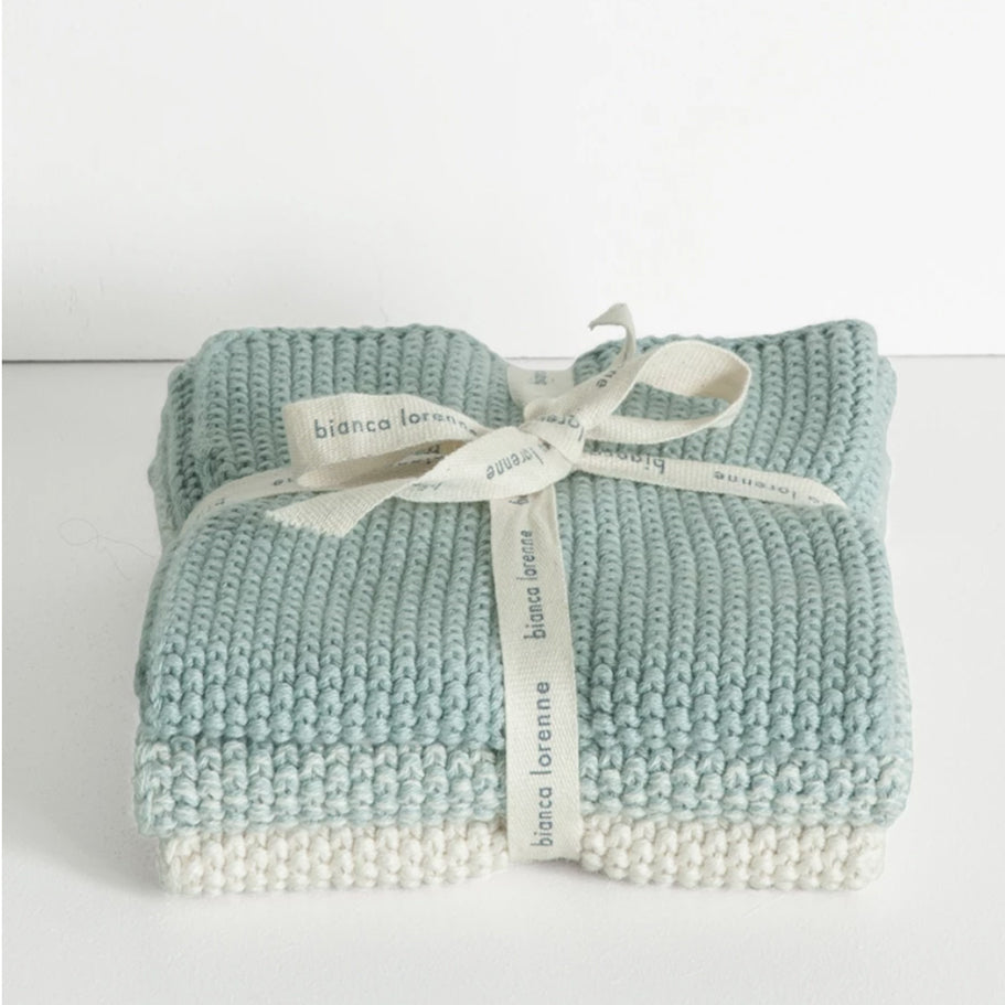 Lavette Wash Cloth - Duck Egg (set of 3)