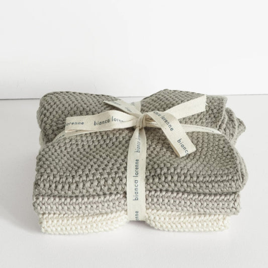 Lavette Wash Cloth - Taupe (set of 3)