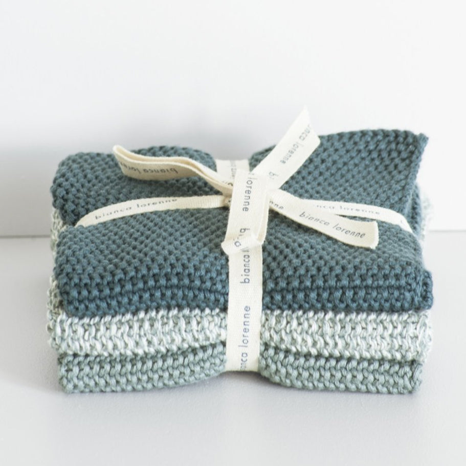 Lavette Wash Cloth - Teal (set of 3)